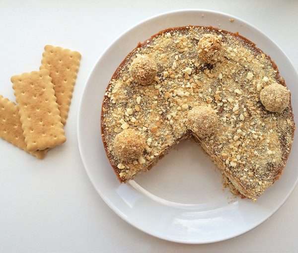 Aprende a preparar una fácil y rica Torta de Mil Hojas con galletas
